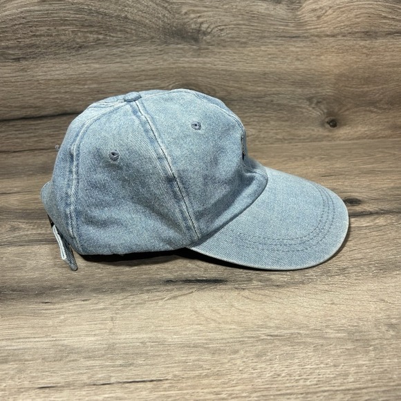 Winnie The Pooh Adjustable Hat Denim Disney Y2K center Small Logo - Picture 4 of 8